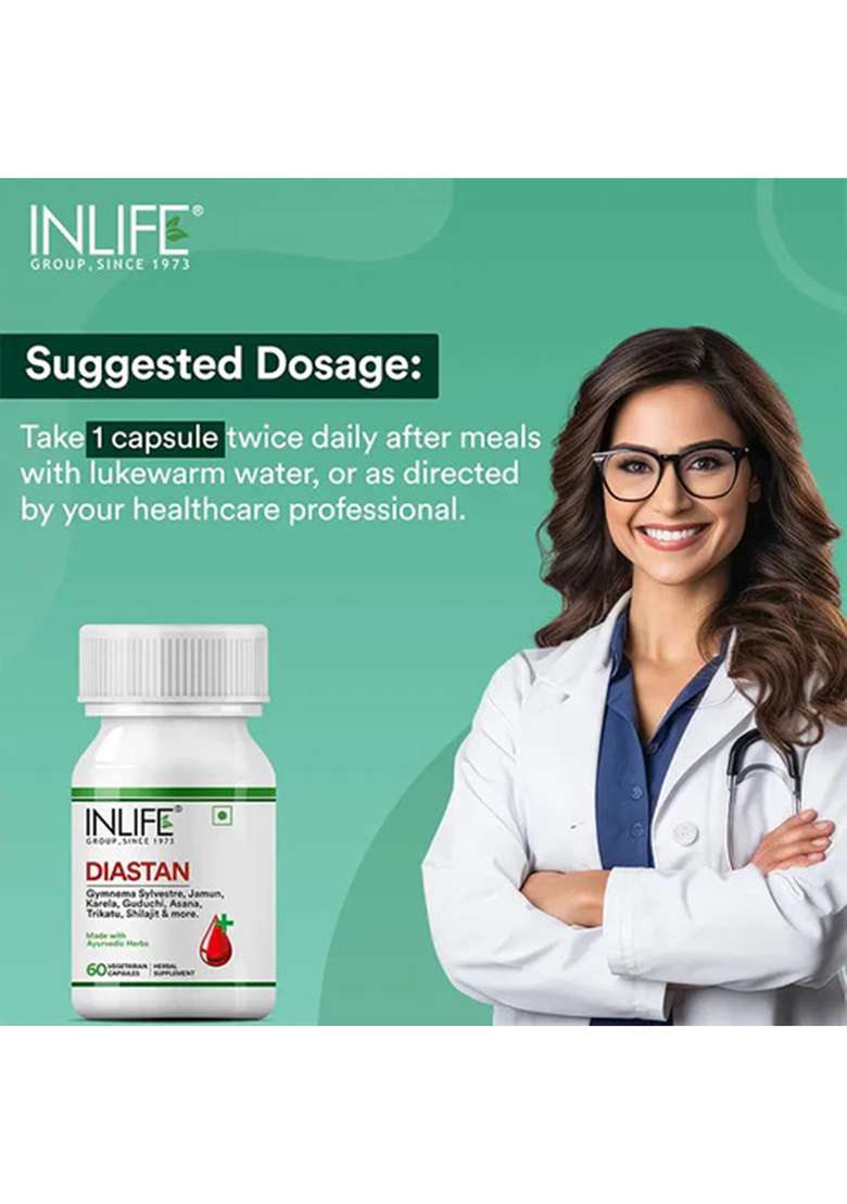 Inlife Diastan Capsules Herbal Ayurvedic Capsules - Indya
