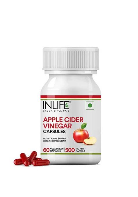 Inlife Apple Cider Vinegar Supplement, 500Mg | Vegetarian Capsules
