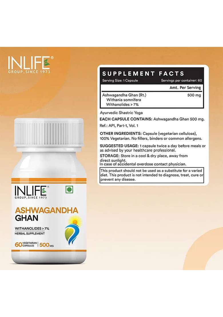 Inlife Arjuna Extract Supplement|500Mg| Veg. Capsules - Indya
