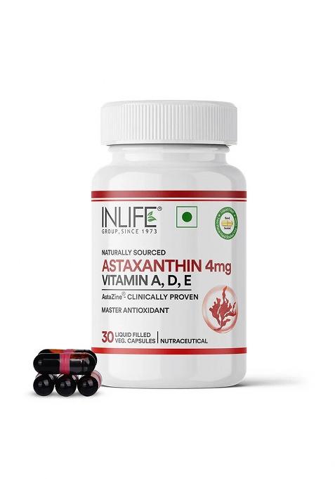 Inlife Astazine® Astaxanthin 5% With Vitamins A, D3 & E – Ultra-Pure & High-Potency Antioxidant Formula