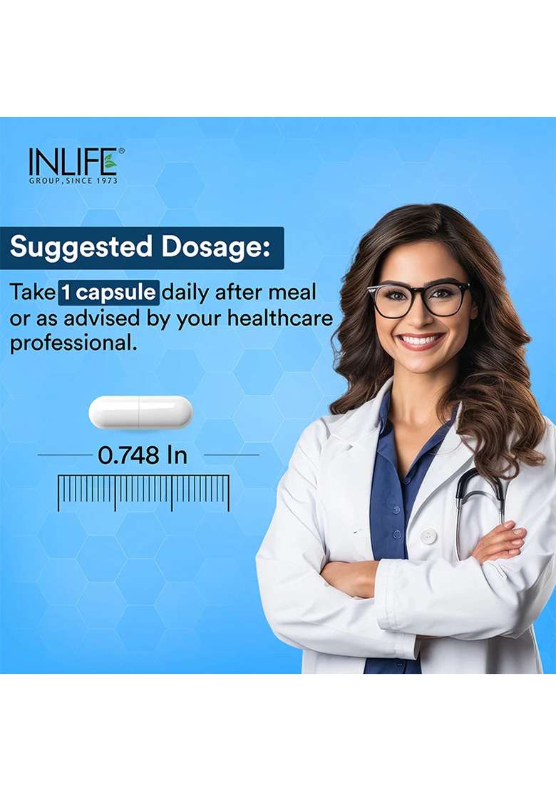 Inlife B-Complex Supplement | 8 Essential B-Vitamins With Alpha Lipoic Acid, Inositol & Choline | Vegetarian Capsules - Indya