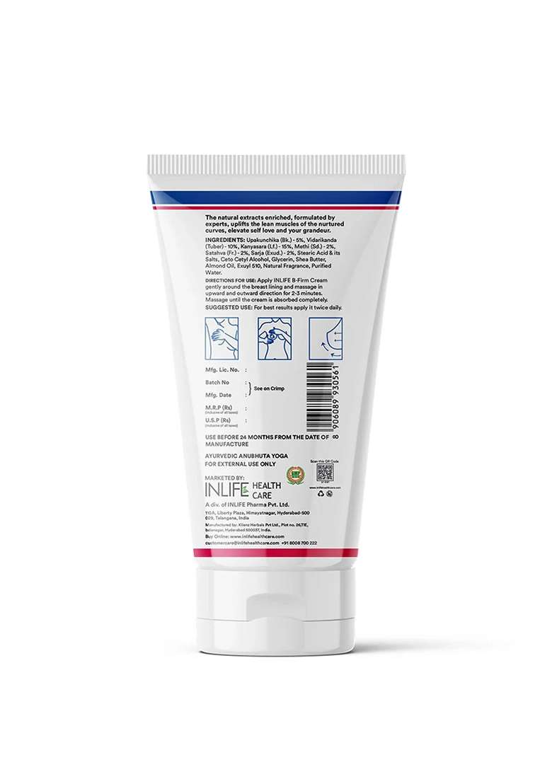 Inlife B-Firm Cream| Ayurvedic Skincare Cream With Natural Botanical Ingredients | 100G - Indya