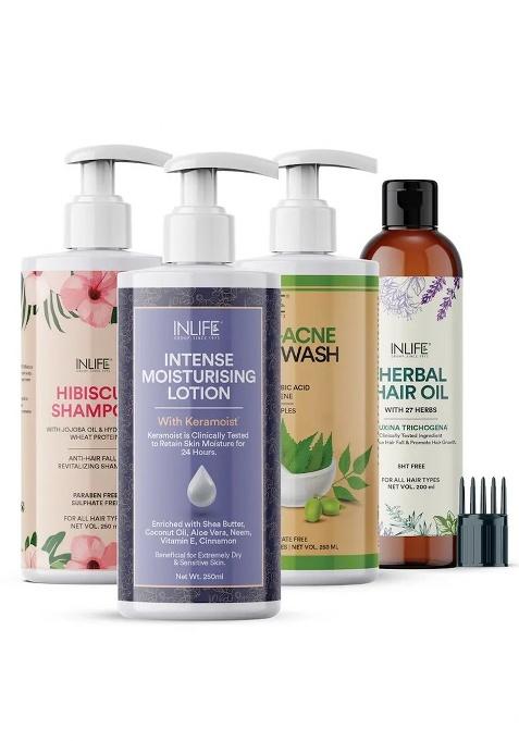 Inlife Beauty Skin & Hair Care Combo Pack