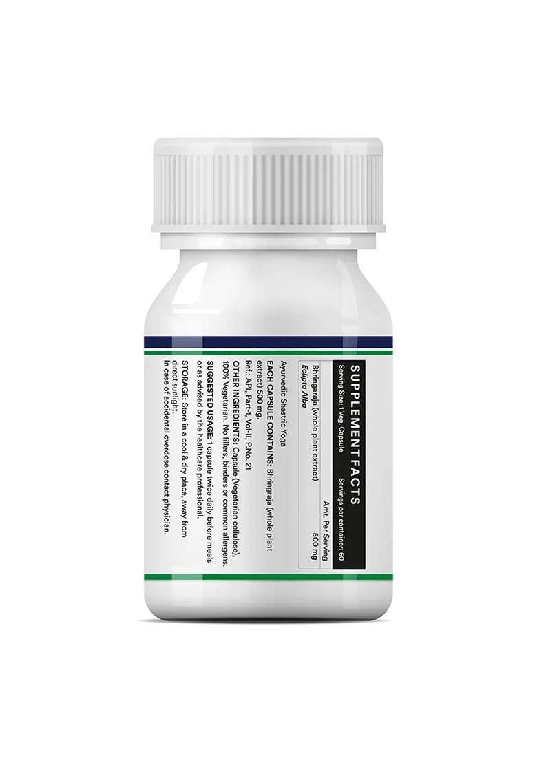 Inlife Bhringraja Extract Supplement | 500Mg | Veg. Capsules - Indya