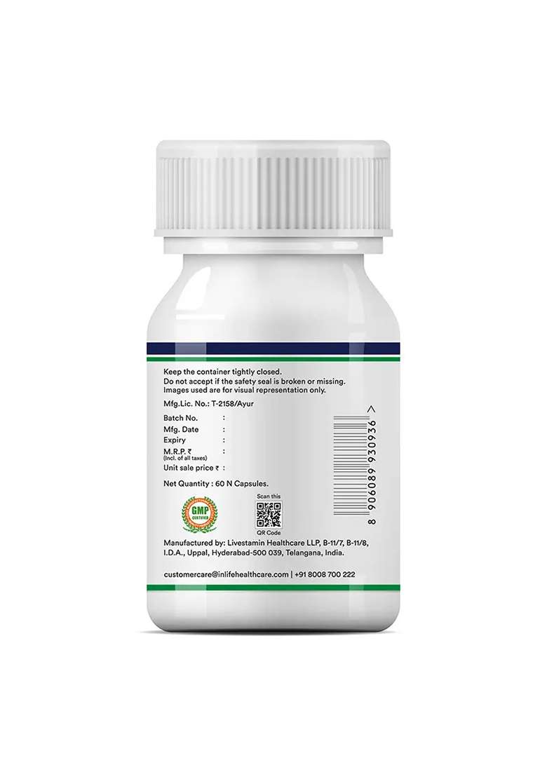 Inlife Bhringraja Extract Supplement | 500Mg | Veg. Capsules - Indya