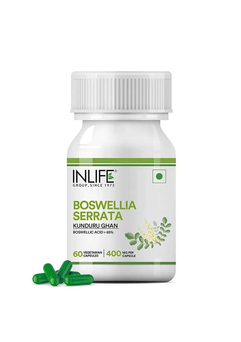 Inlife Boswellia Serrata Supplement, Extract 400Mg| Veg. Capsules - Indya