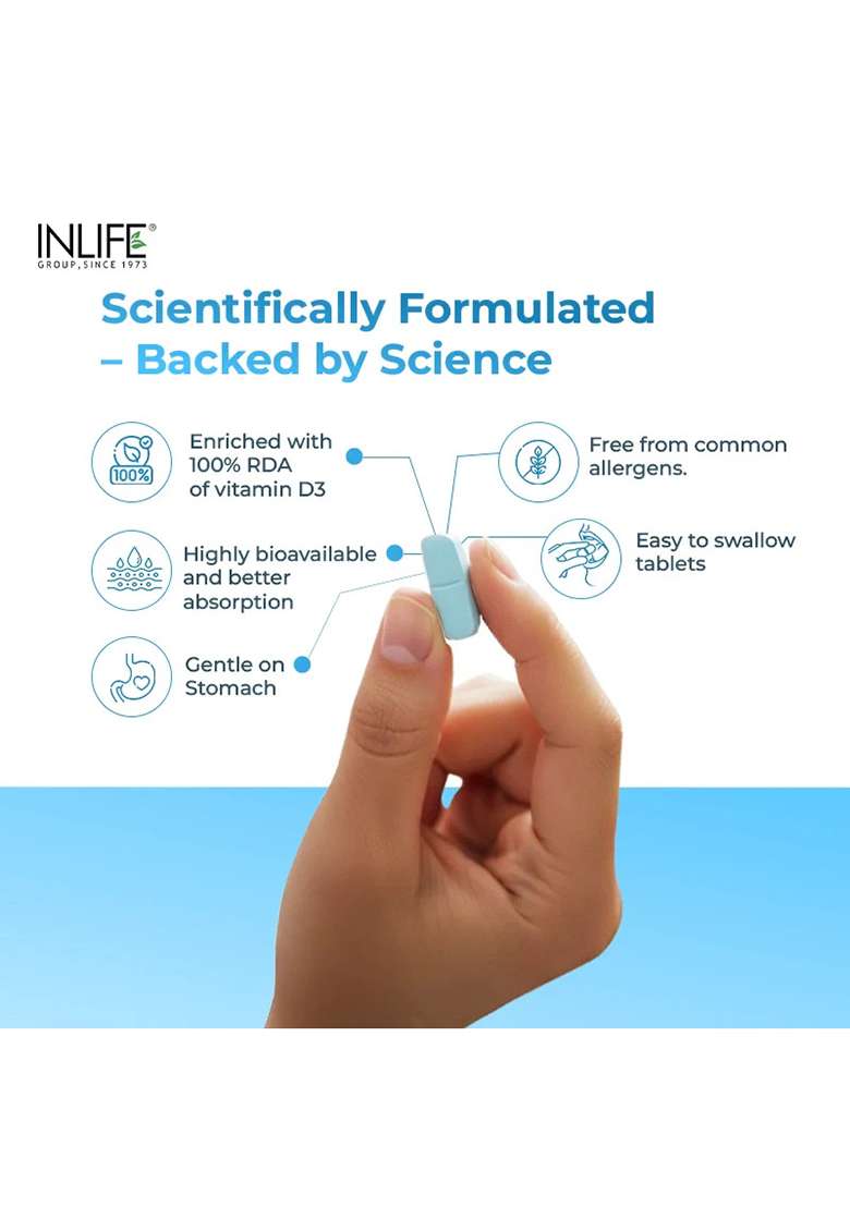 Inlife Calcium With Vitamin D3 Tablets - Indya