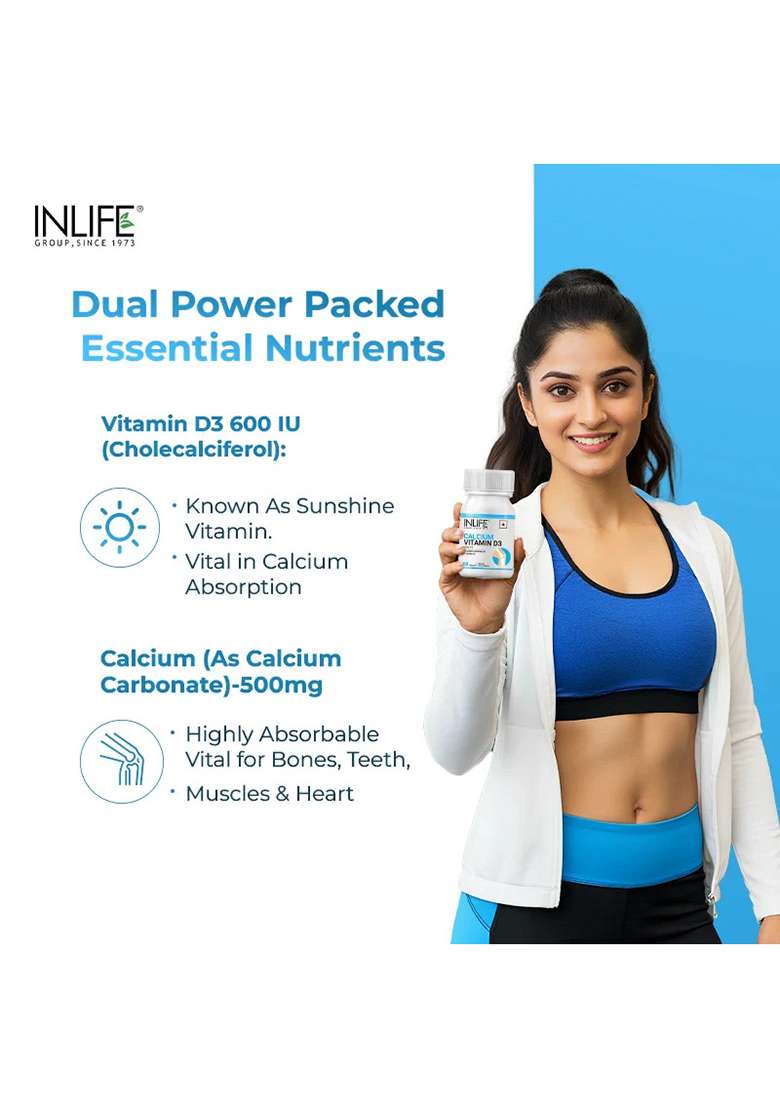 Inlife Calcium With Vitamin D3 Tablets - Indya