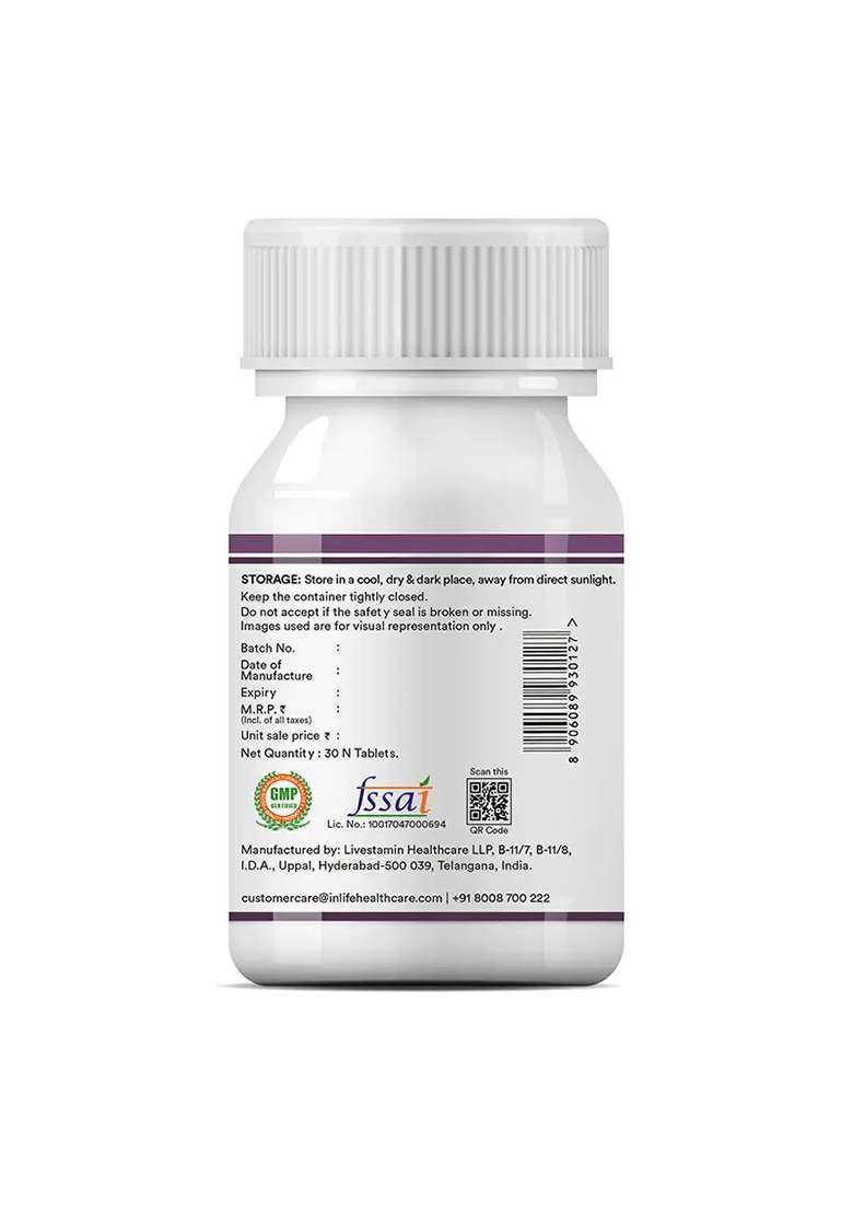 Inlife Coenzyme Q10 (Coq10) 100 Mg | Ubiquinone Chewable Tablets - Indya