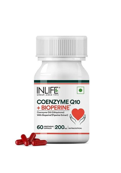 Inlife Coenzyme Q10 Supplement (Coq10) With Bioperine | 200Mg | Veg. Capsules