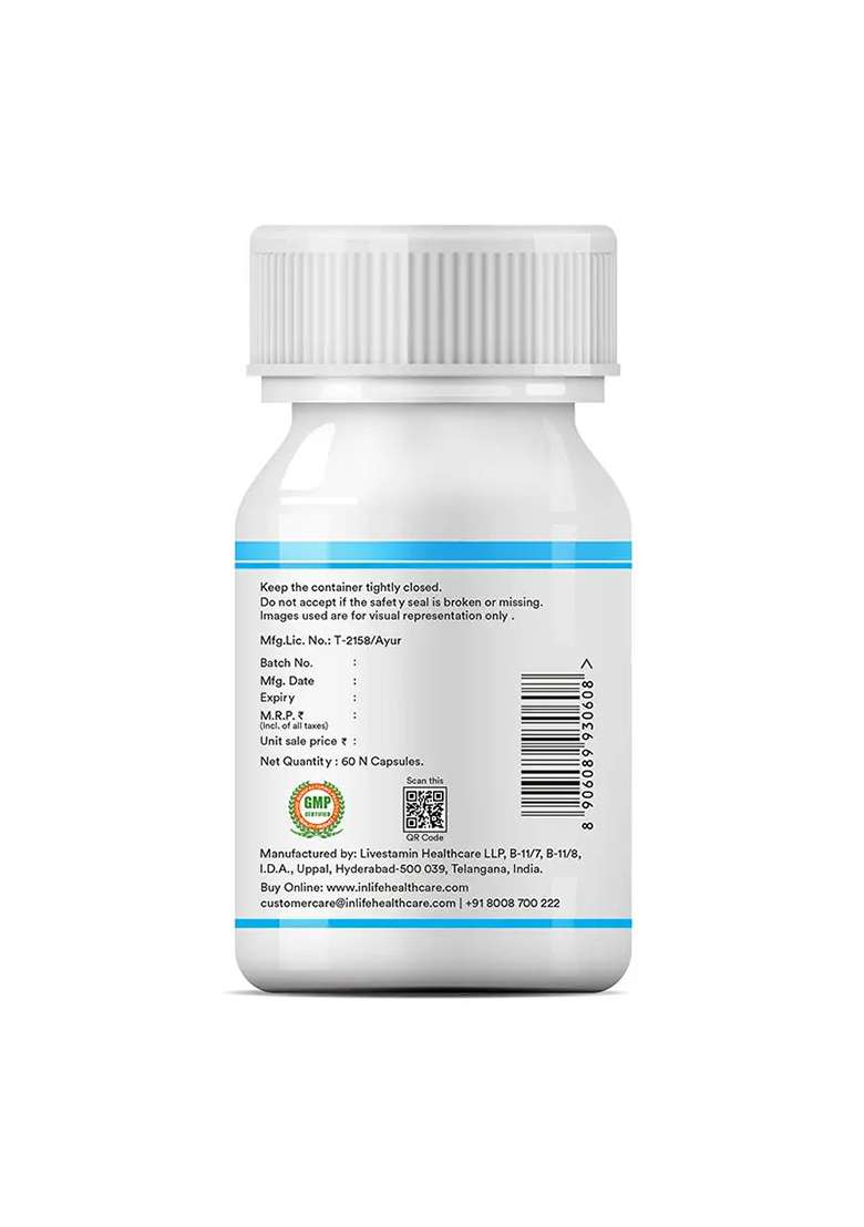 Inlife Cow Colostrum Supplement, 500Mg | Veg. Capsules - Indya