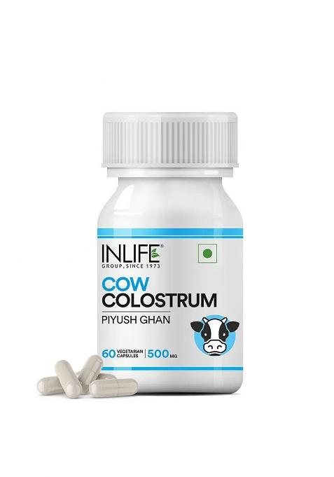 Inlife Cow Colostrum Supplement, 500Mg | Veg. Capsules
