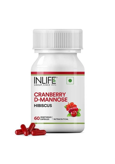 Inlife Cranberry 400Mg D-Mannose 400Mg | Hibiscus 200Mg Veg. Capsules