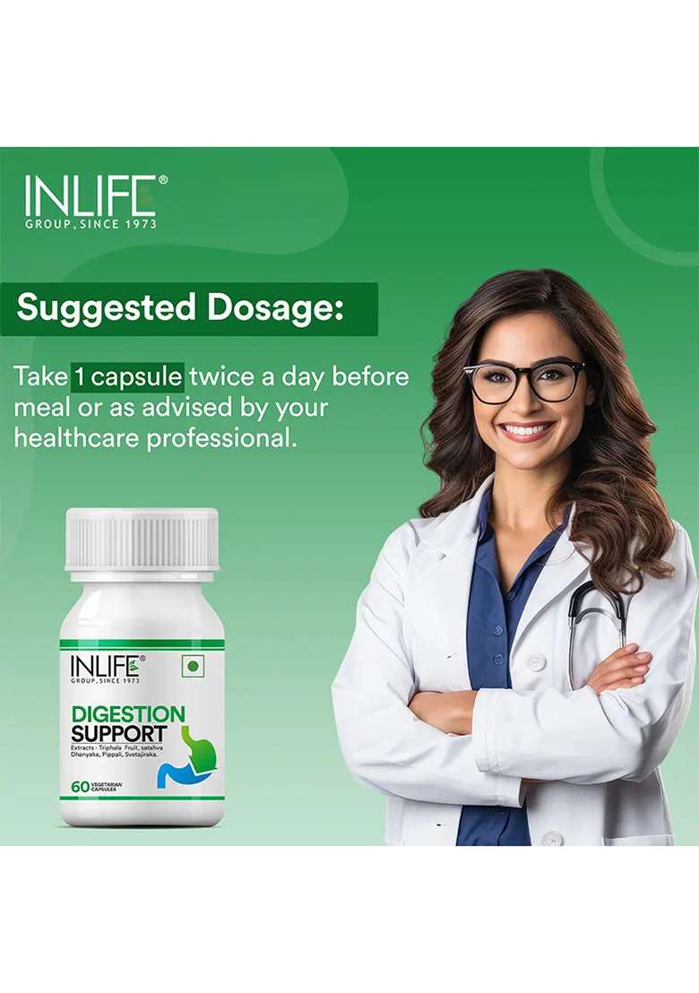 Inlife Digestion Support Capsules | Veg. Capsules - Indya