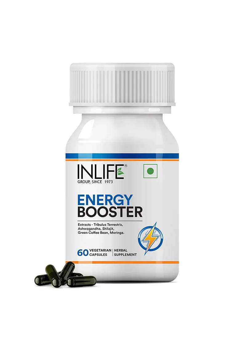 Inlife Energy Booster Supplement | 500Mg | Veg. Capsules - Indya