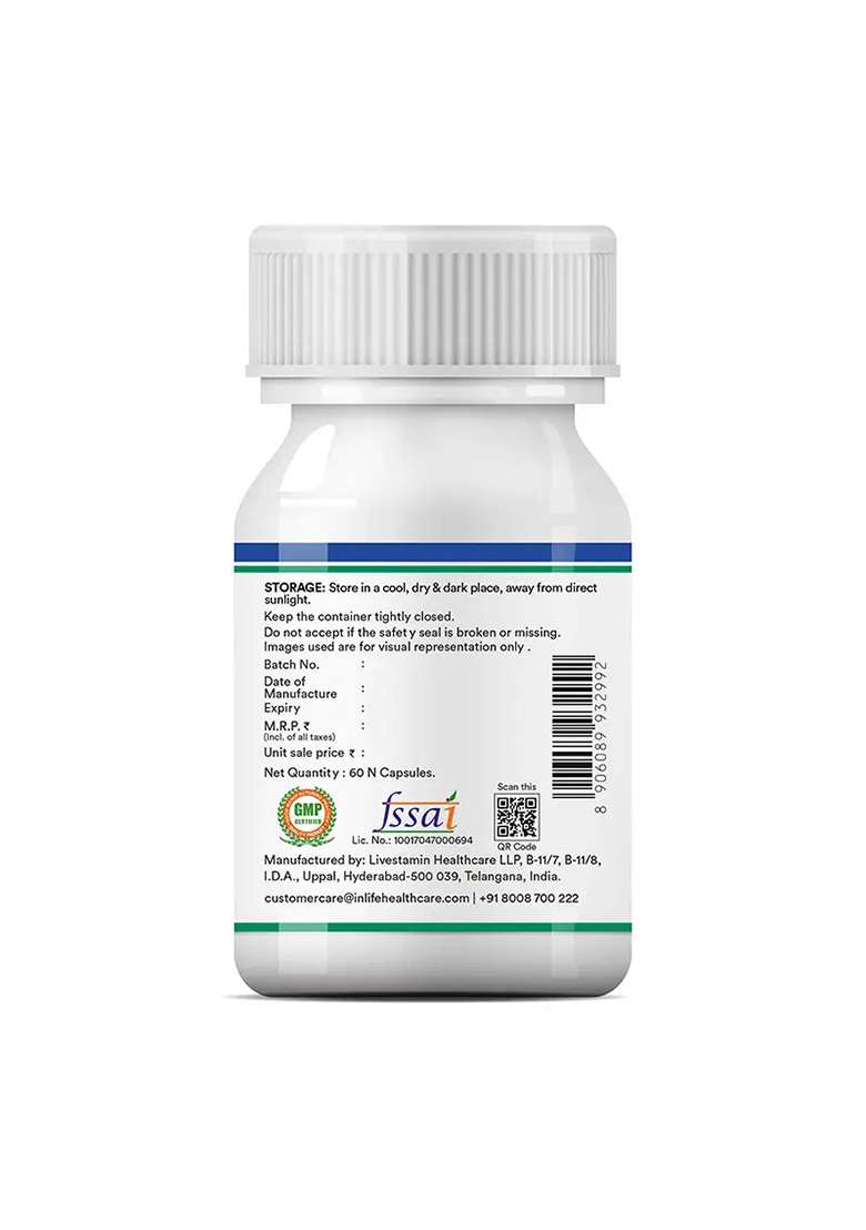 Inlife Eye Health Supplement With Bilberry, Zeaxanthin | Veg. Capsules - Indya