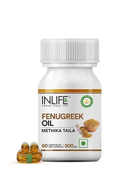 Inlife Fenugreek Oil Supplement | 500Mg | Veg. Capsules