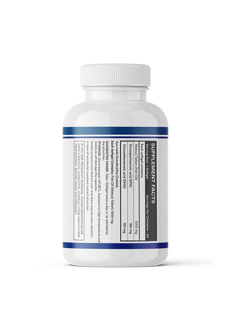 Inlife Fish Oil Capsules Omega 3 Supplement | 1000Mg Softgels - Indya