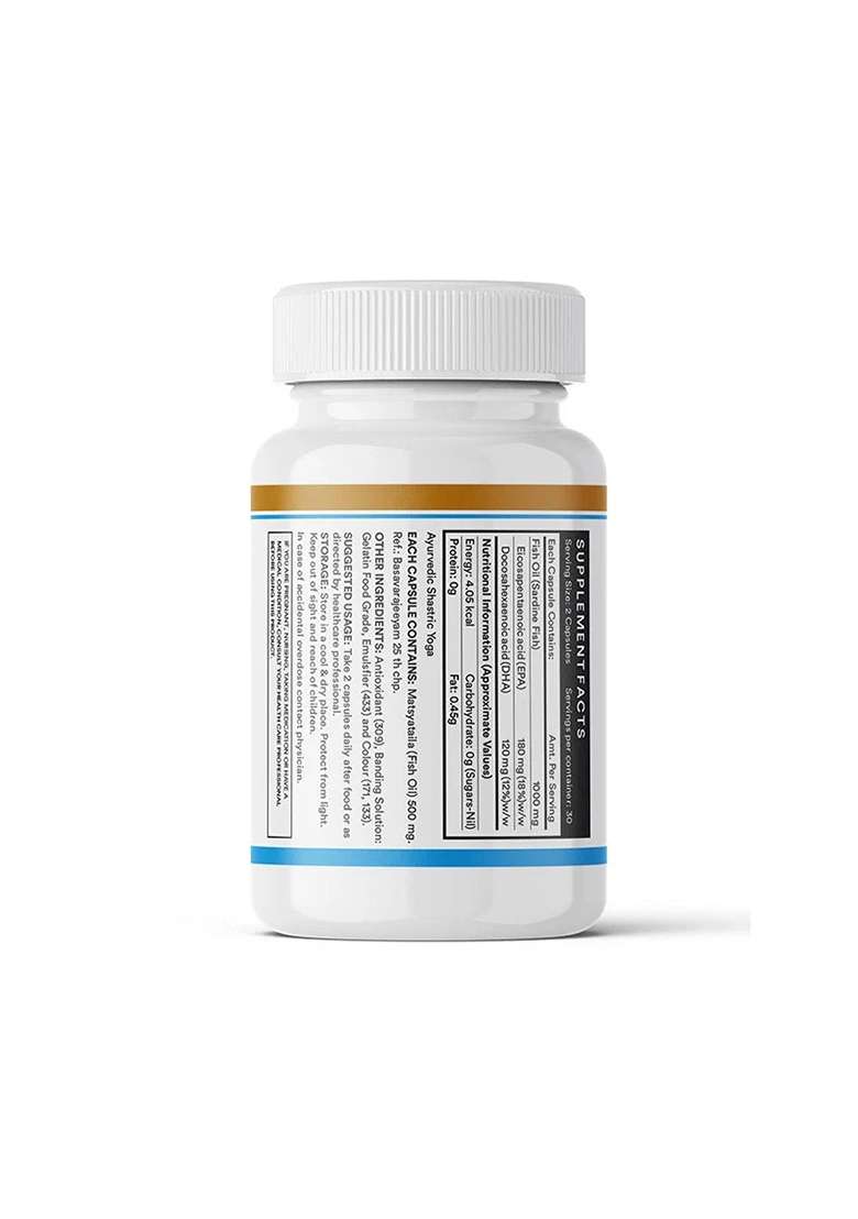 Inlife Fish Oil Omega 3 Fatty Acids Supplement | 1000Mg Per Serving - Indya