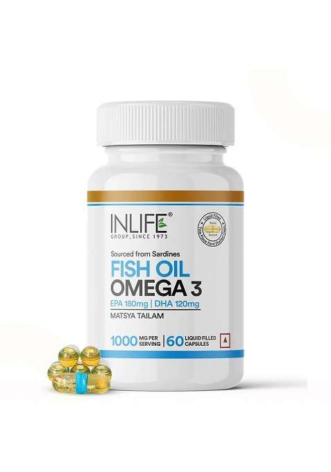 Inlife Fish Oil Omega 3 Fatty Acids Supplement | 1000Mg Per Serving
