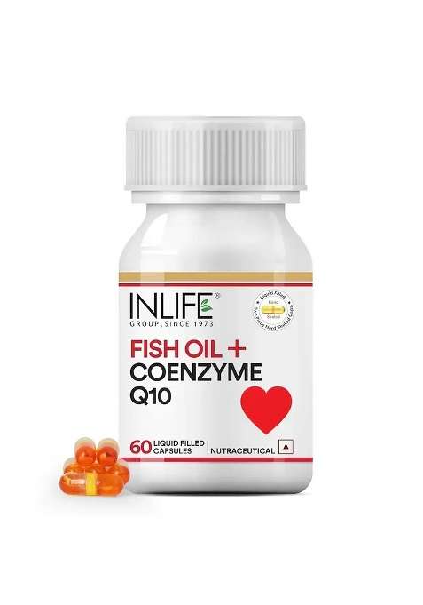Inlife Fish Oil With Coq10 Supplement | Liquid Filled Capsules
