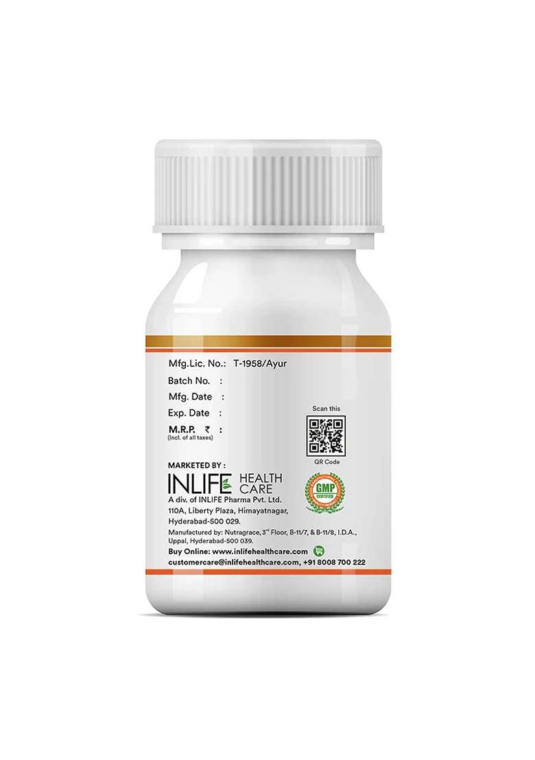 Inlife Flaxseed Oil Omega 3, 6, 9 Fatty Acids Supplement | 500Mg | Veg. Capsules - Indya