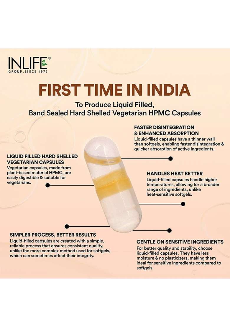 Inlife Garlic Oil With Cold Pressed Coconut Oil Capsules - Dual Action Formula | High Potency Diallyl Disulfide & Mcts | Vegetarian Capsules - Indya