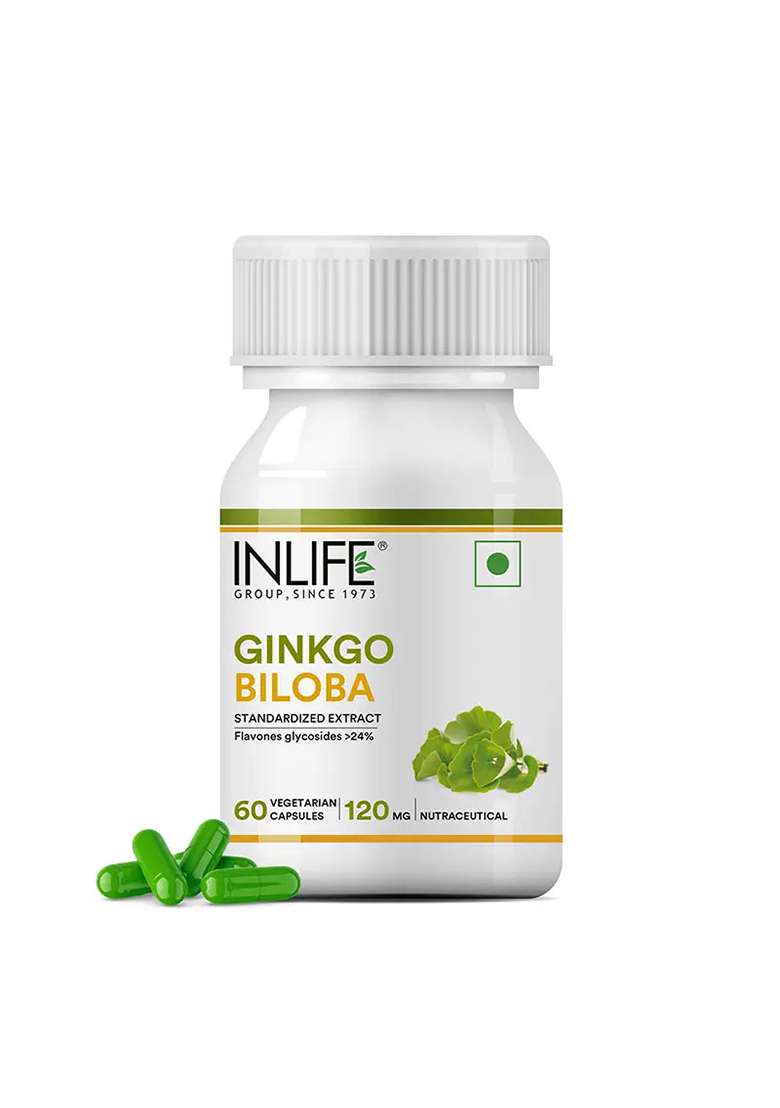 Inlife Ginkgo Biloba Supplement, 120Mg | Veg. Capsules - Indya