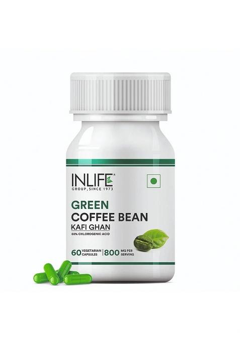 Inlife Green Coffee Bean Extract Supplement | 800Mg / Serving | Veg. Capsules