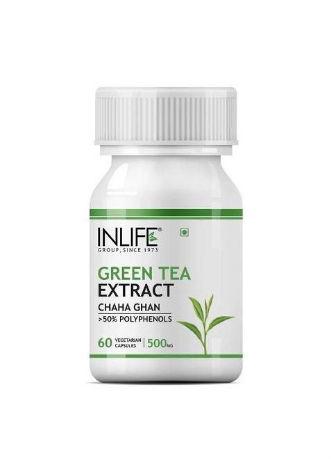 Inlife Green Tea Extract Supplement | 500 Mg | Veg. Capsules