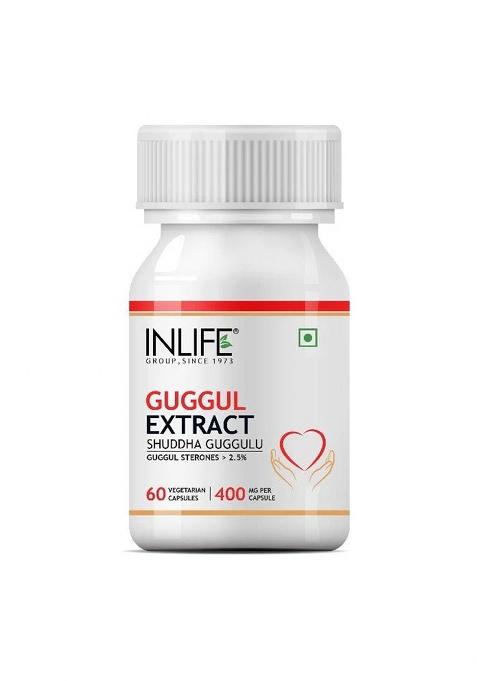 Inlife Guggul Extract Supplement (Guggul Sterones 2.5%) |400 Mg |Veg. Capsules