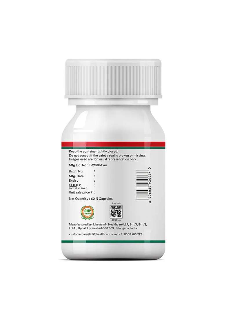 Inlife Heart Care Supplement | 500Mg | Veg. Capsules - Indya