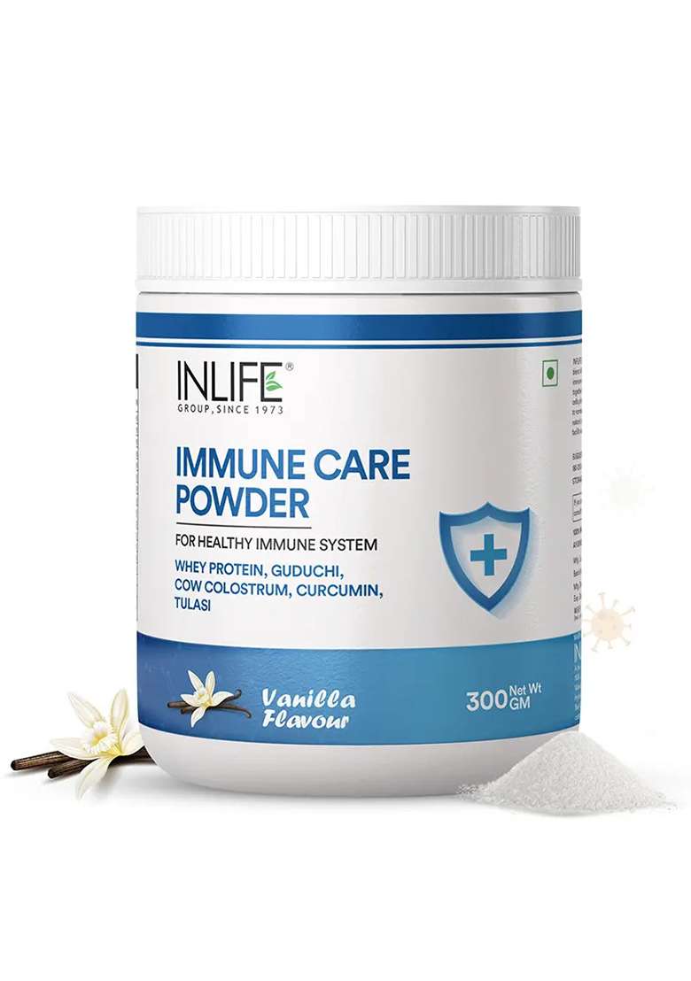 Inlife Immune Care Powder With Whey Protein | 300G (Vanilla) - Indya