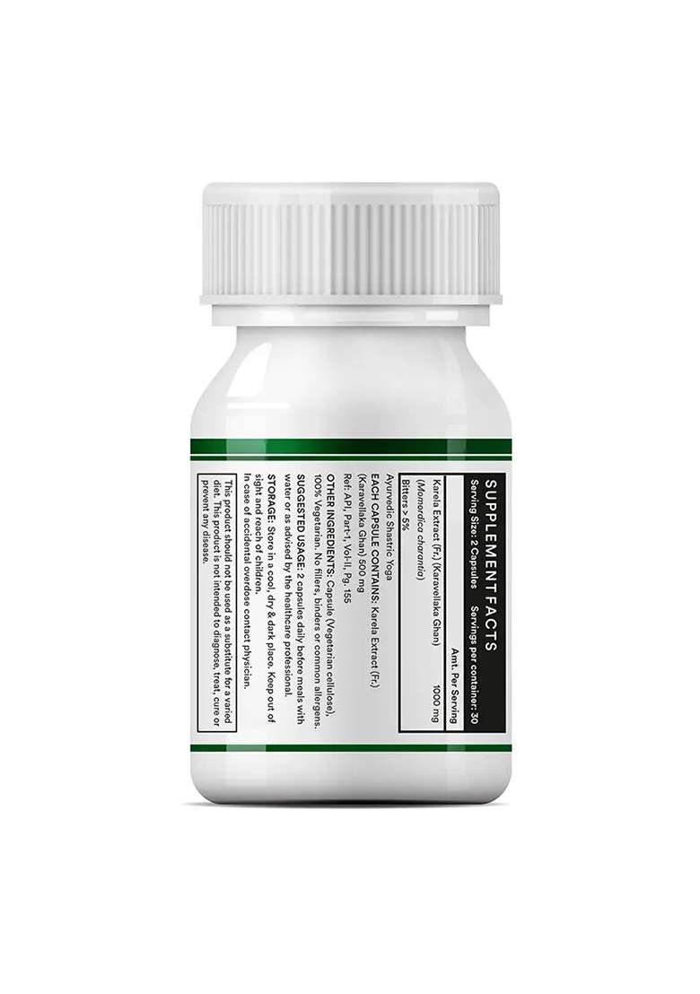 Inlife Karela Bitter Gourd Extract Supplement, 500Mg | Veg. Capsules - Indya