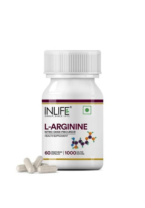 Inlife L-Arginine (1000Mg) Serving Supplement | Veg. Capsules