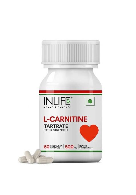 Inlife L-Carnitine Tartrate (500Mg) Supplement | Veg. Capsules