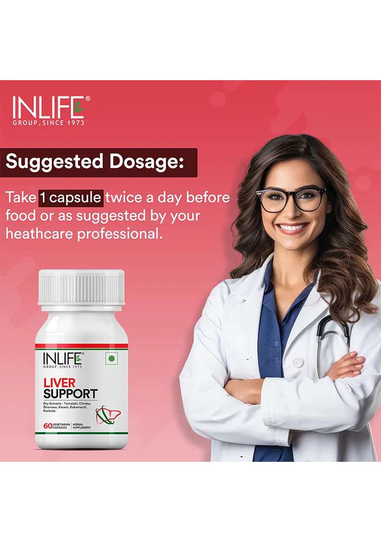 Inlife Liver Support Supplement | Veg. Capsules - Indya