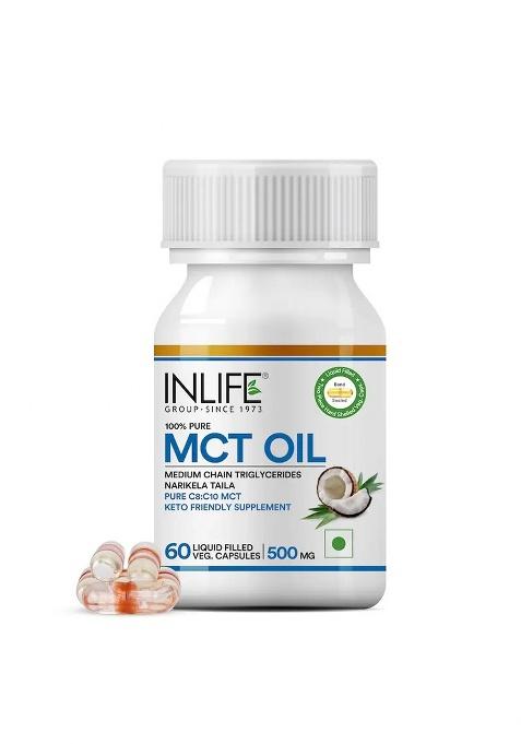 Inlife Mct Oil Supplement | 500Mg | 60 Veg. Capsules