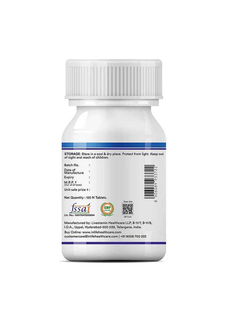 Inlife Melatonin 5Mg Tablets Supplement For Adults | Sleep And Relaxation | Vegetarian Tablets - Indya