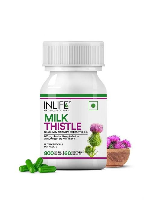 Inlife Milk Thistle Supplement | 800Mg Per Serving | Veg. Capsules
