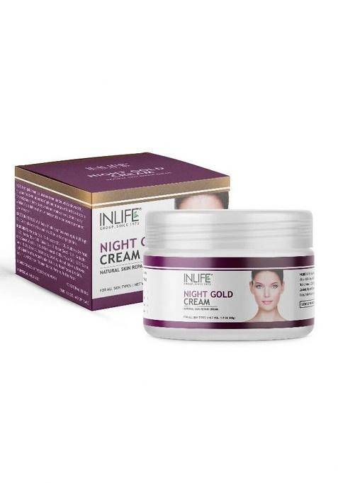 Inlife Natural Night Gold Face Cream | 50 Grams