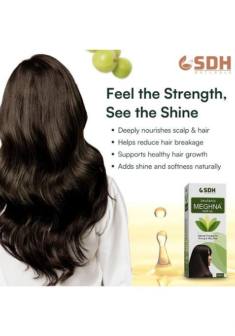 Sdhstore Meghna Hair Oil – Ayurvedic Blend With Bhringraj, Amla, Til Tail & Nariyal Tail | Nourishes Scalp & Strengthens Hair | 100% Herbal Hair Care