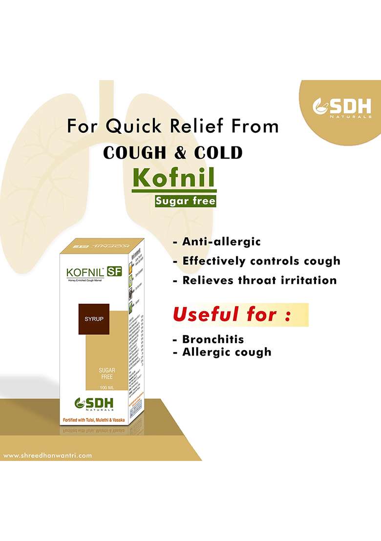 Sdhstore Kofnil Sf Syrup - Best Cough Syrup - Indya