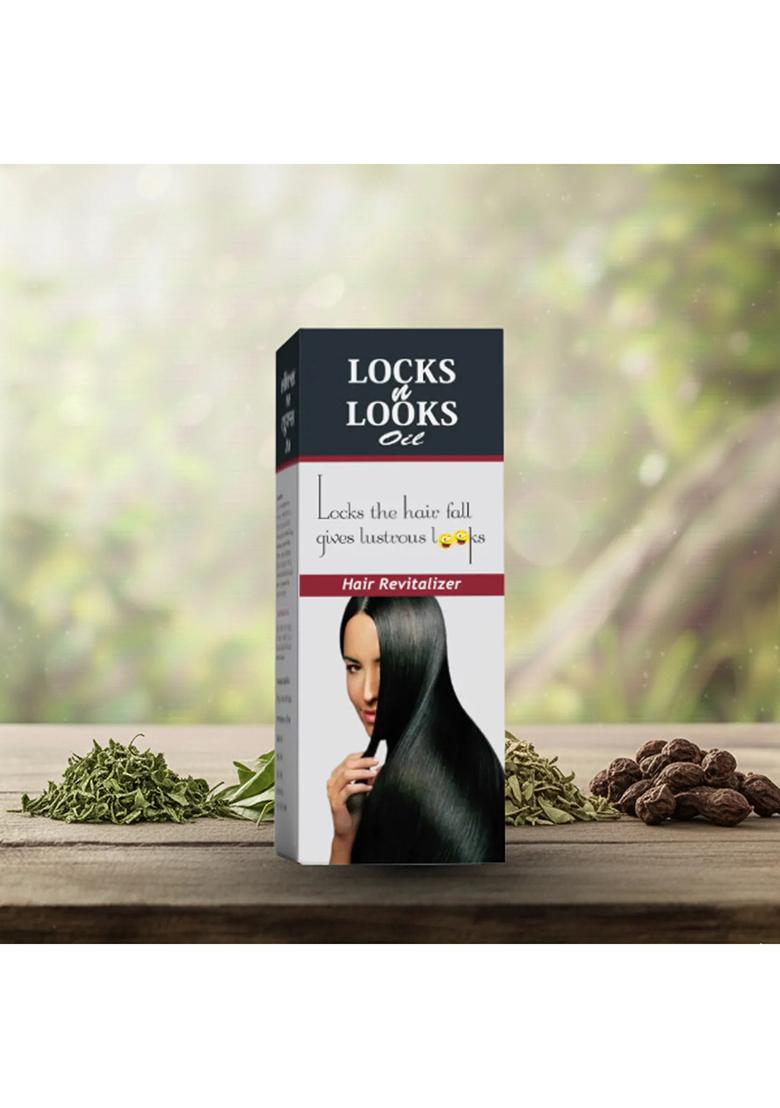 Sdhstore Locks N Looks Hair Oil – Enriched With Bhringraj, Neem Patra, Brahmi & Shikakai | Ayurvedic Scalp & Hair Nourishment | For Stronger, Healthier Hair