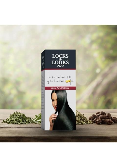 Sdhstore Locks N Looks Hair Oil – Enriched With Bhringraj, Neem Patra, Brahmi & Shikakai | Ayurvedic Scalp & Hair Nourishment | For Stronger, Healthier Hair