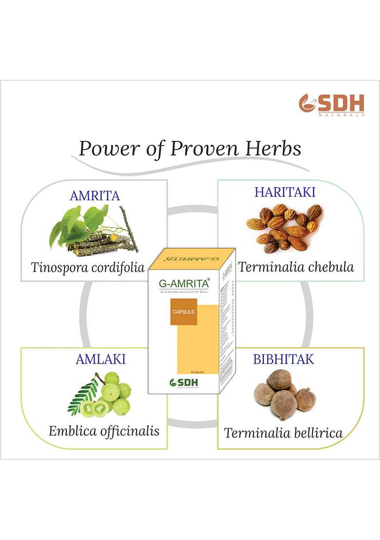 Sdhstore G Amrita Capsule Helps In Gout,Joint Pain Relief By Healthy Uric Acid Level,Helps Reduce Swelling&Pain,Natural Supplement For Joint Care , - Indya