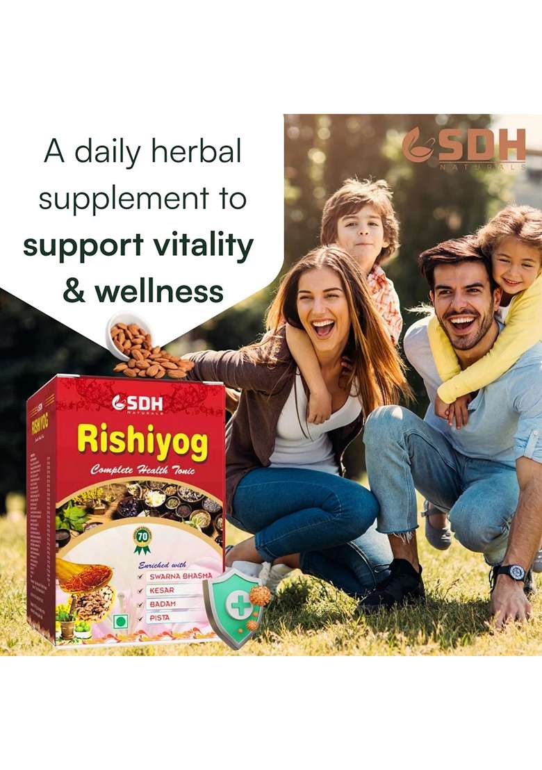 Sdhstore Rishiyog | Ayurvedic Wellness Supplement With Ashwagandha, Shatavari, Gokhru & Tulsi - Indya