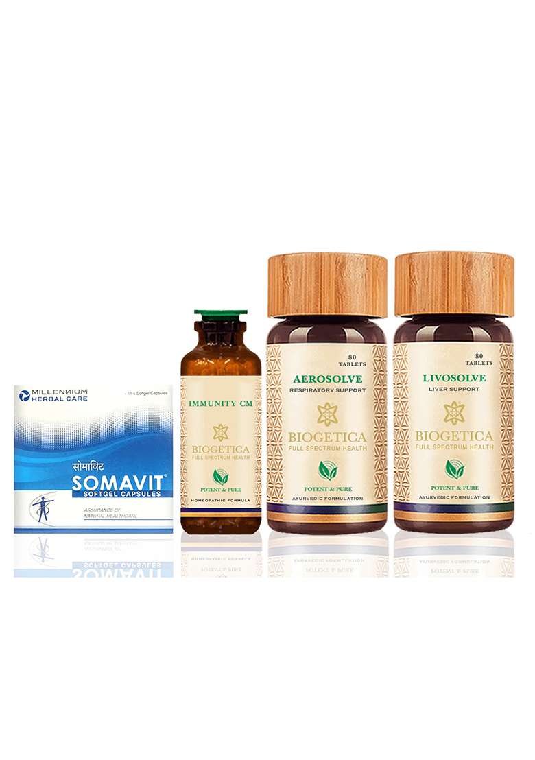 Biogetica Core Immunity Boost Kit With Lung Health Formula - Indya