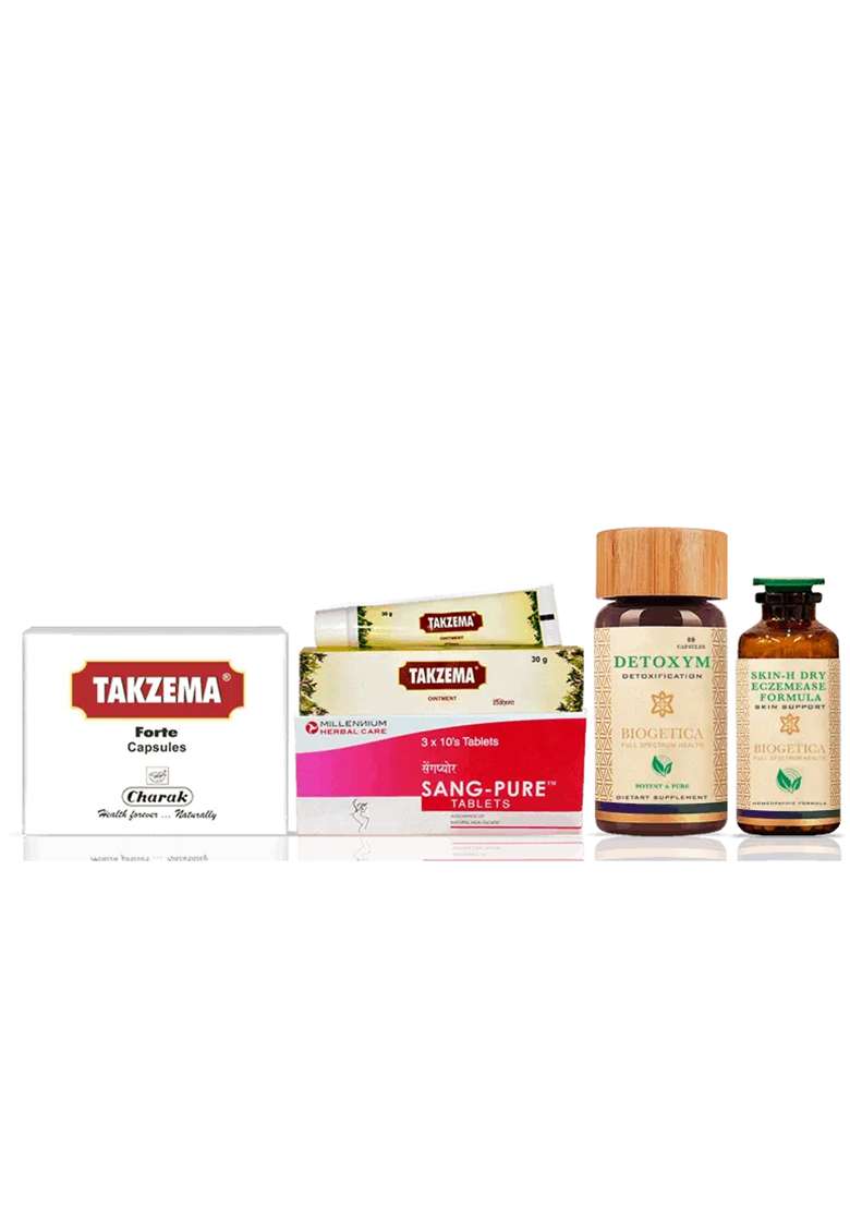 Biogetica Freedom Kit With Skin-H Dry Eczemease Formula- 40 Days - Indya