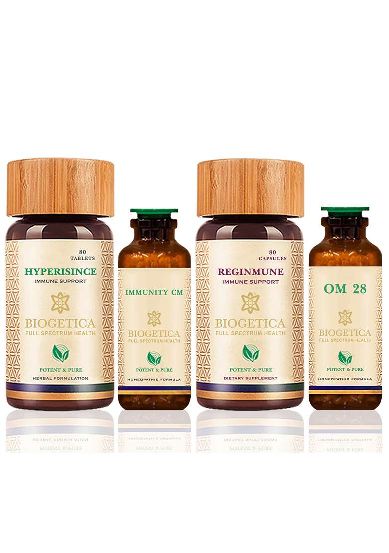 Biogetica Freedom Immune Support Kit With Om28 Immunity Cm, Ashwagandha, Reginmune And Tinospora – 40 Days - Indya